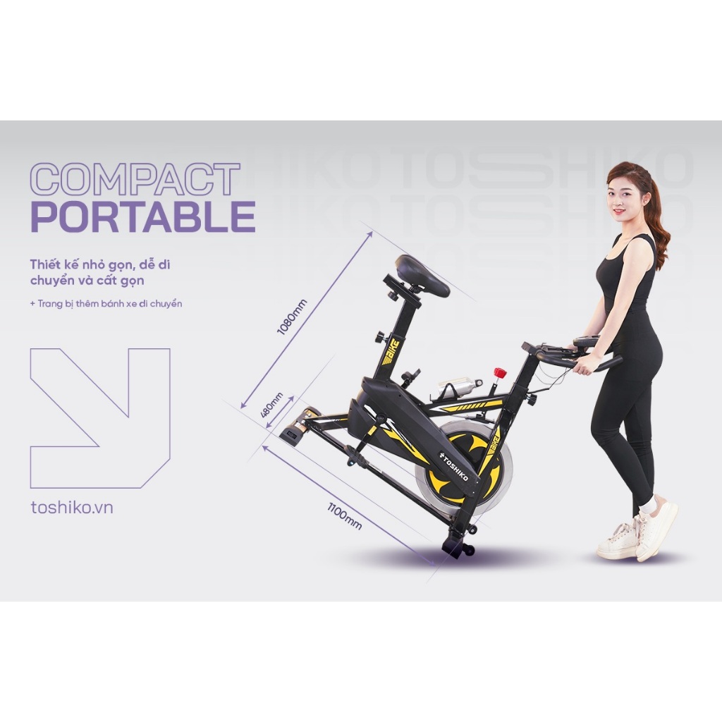 Xe đạp tập thể dục thể thao tại nhà TOSHIKO X9 cao cấp hàng chính hãng bảo hành 3 năm | BigBuy360 - bigbuy360.vn