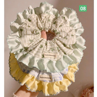 Scrunchies cột tóc nữ phối vải nhiều màu sắc dễ thương cỡ to cho bạn gái
