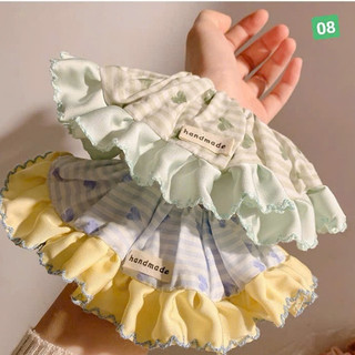 Scrunchies cột tóc nữ phối vải nhiều màu sắc dễ thương cỡ to cho bạn gái