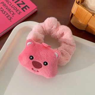 Scrunchies cột tóc lông mềm mịn Loopy pink dễ thương