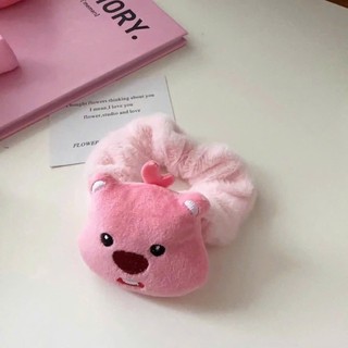 Scrunchies cột tóc lông mềm mịn Loopy pink dễ thương