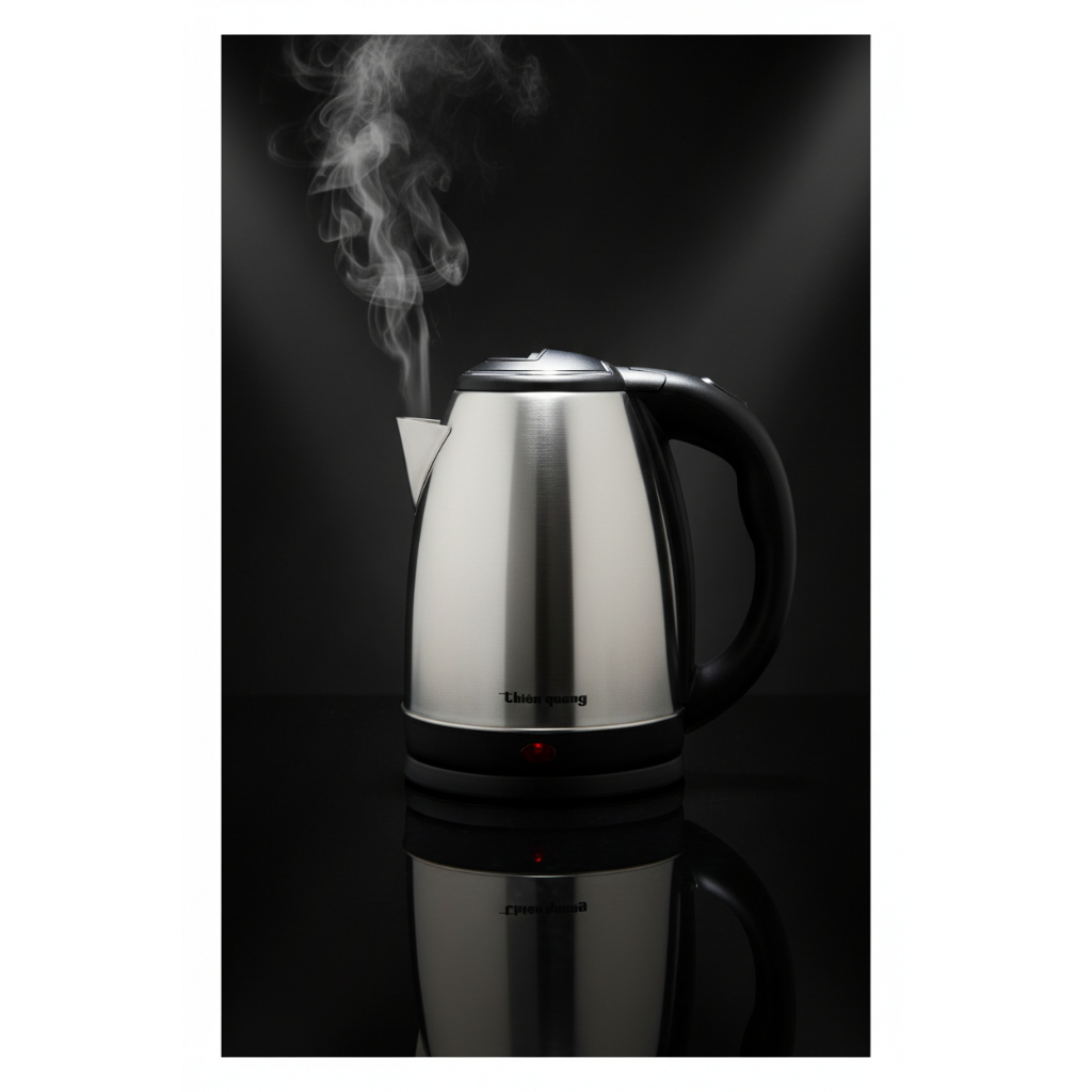 ẤM ĐUN NƯỚC SIÊU TỐC THIÊN QUANG K10 1.8L INOX PHAY XƯỚC CAO CẤP – 1500W – TỰ NGẮT KHI SÔI – ĐẾ XOAY
