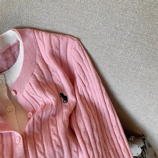 Áo cadigan nữ khoác len ngựa hồng baby