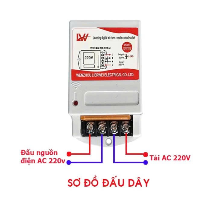 Điều khiển bật tắt từ xa 1000m bật tắt máy bơm,động cơ,quạt...xuyên vật cản 40A 5000W 220V