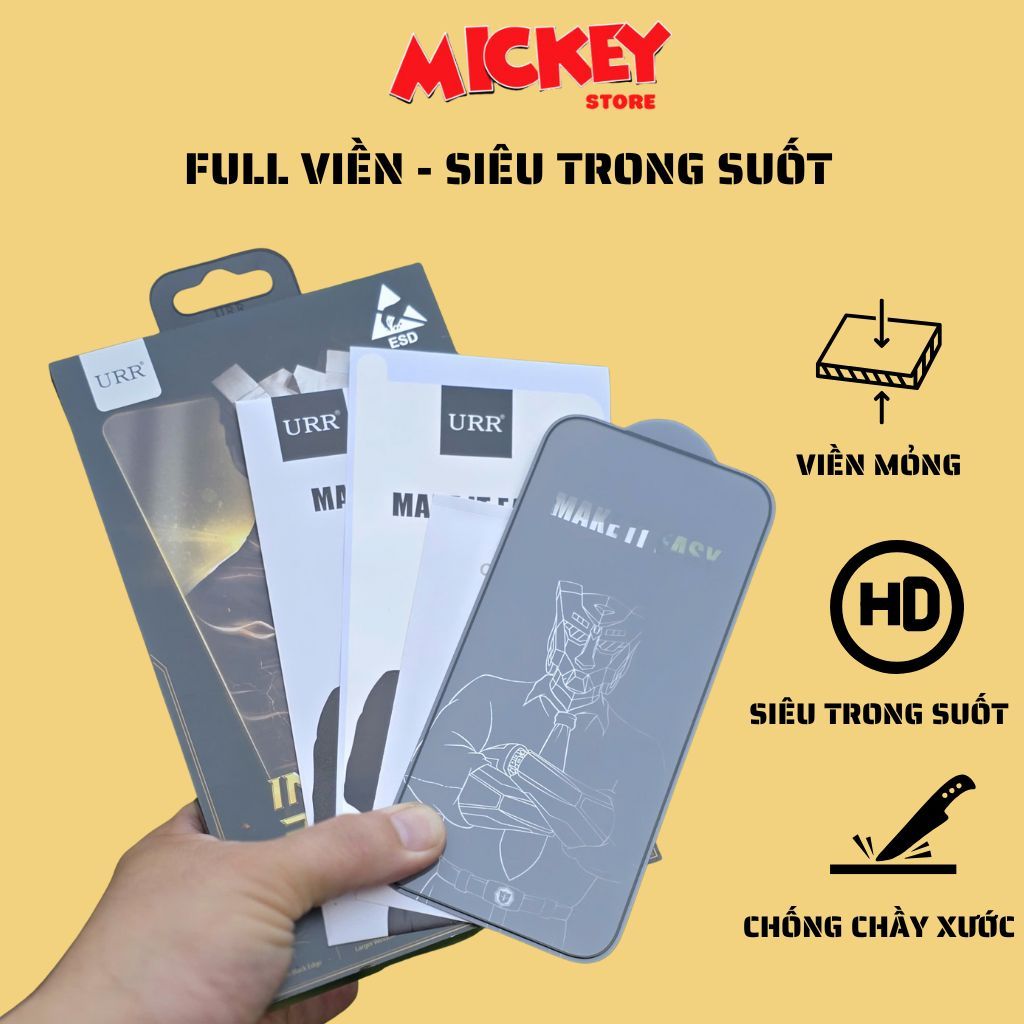 Kính cường lực Autobot HD clear trong suốt full viền cho IPhone 17Promax 17Pro 17Air 17 16 15 14 13