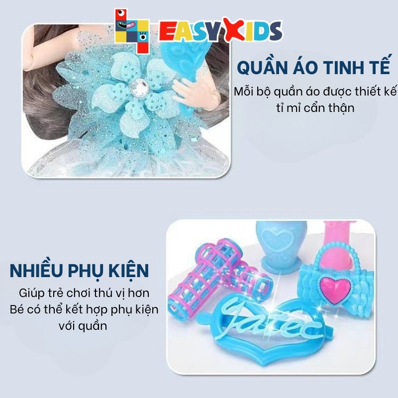 Đồ Chơi Búp Bê Elsa Công Chúa Cho Bé Gái Hộp Có Nhiều Phụ Kiện Đi Kèm