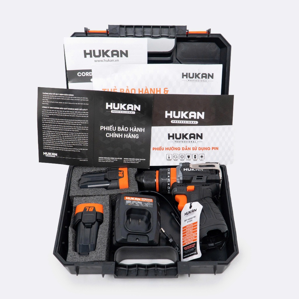 Máy Khoan HUKAN 10mm (GEN1) G1-XC5 | Động Cơ Không Chổi Than – 16V Đa Năng – Lực Siết 50N.m – Bảo Hành 6 Tháng