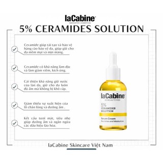 [Hàng công ty] Tinh Chất Dưỡng Ẩm, Phục Hồi Da LaCabine 5% Ceramides Solution Serum Cream
