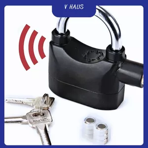 VHAUS Ổ khoá chống trộm có còi hú báo động cao cấp tặng kèm pin thay thế