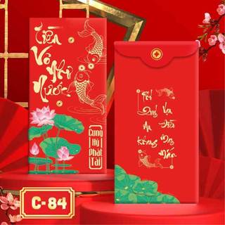 100 bao lì xì mẫu đỏ may mắn năm mới , kích thước 8x16cm (C41-C50)