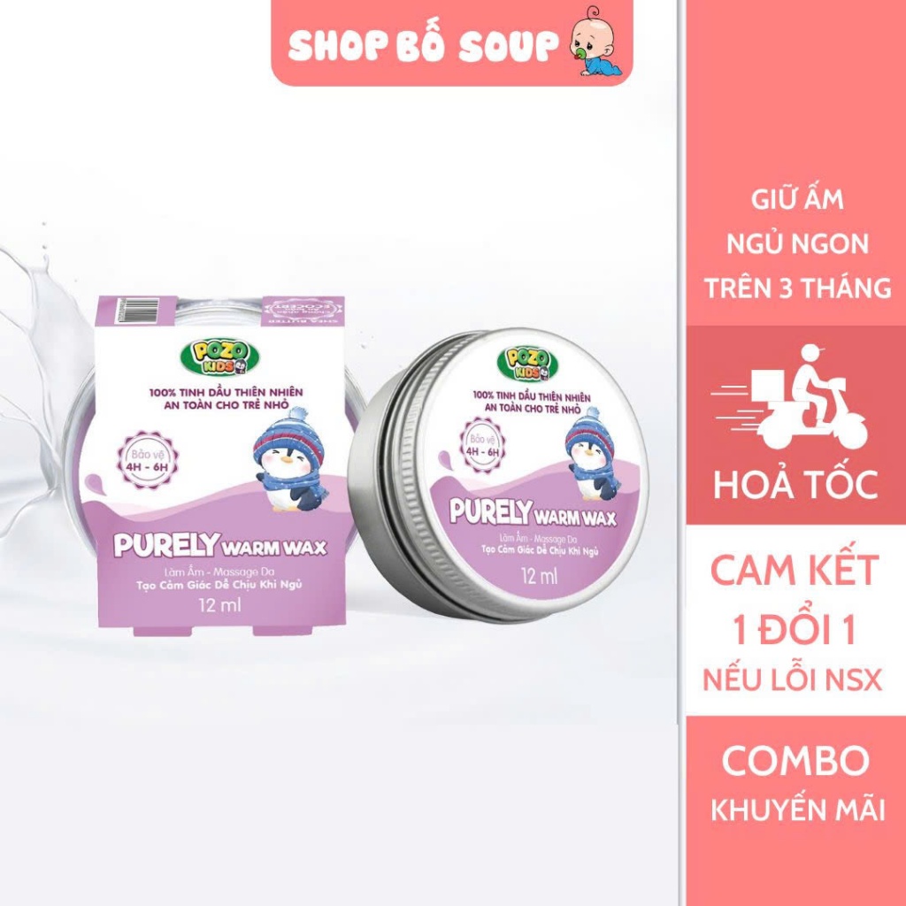 Sáp Giữ Ấm Pozo Giúp Giữ Ấm Cơ Thể, Giúp Bé Ngủ Ngon, Sâu Giấc - Lọ 12ml