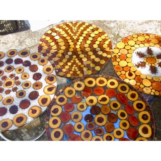 (BCF7) Bàn Cafe Lộc Mộc Epoxy Resin - Cánh Bướm - Bàn phòng khách, decor homestay cafe ngoài trời