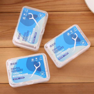 Tăm Chỉ Nha Khoa Hộp 50 cái tăm Sợi Chỉ Mảnh nhà khoa .