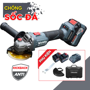 Máy Cắt Cầm Tay WORKFIX WF-AG100PRO – Máy Mài Cầm Tay Không Chổi Than, 3 Tốc Độ, Chống Giật, Cắt Mài Góc Đa Năng