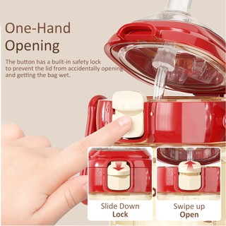 zaxion bình sữa cho bé Chất Liệu PPSU cao cấp Tự Động Mở Nắp Chống Sặc Dùng Cho Bé 1 Tuổi Trở Lên An Toàn Không BPA