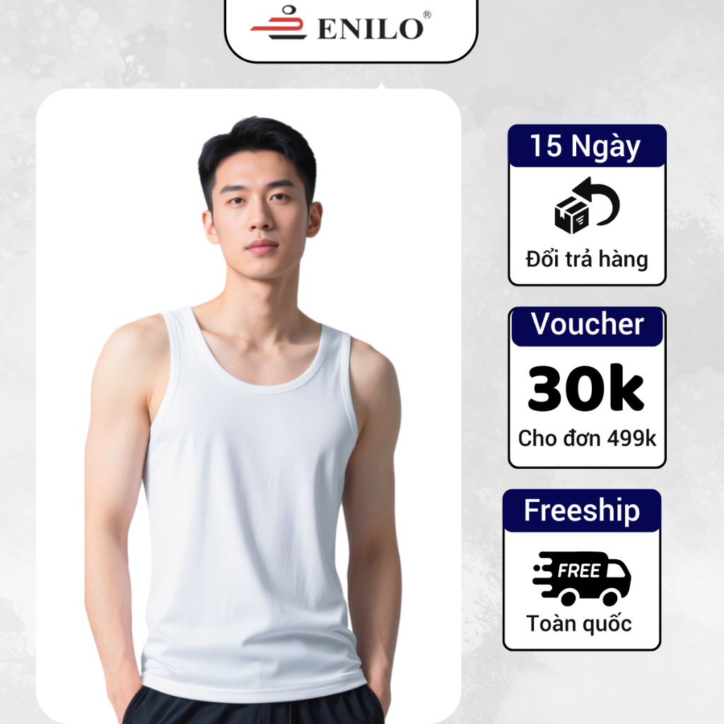 Áo Ba Lỗ Nam Enilo Cotton Co Giãn Thoáng Mát – Mềm Mịn, Thấm Hút Tốt ...