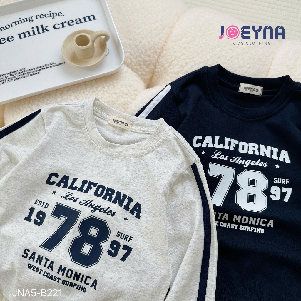 Bộ thu đông dài tay dáng thể thao in hoạ tiết số 78, bộ dài tay cotton mềm cho bé trai