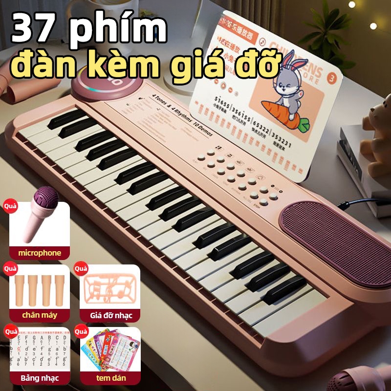 Đàn piano đồ chơi trẻ em điện tử kèm microAYYKX, organ mini nhiều phím, nhạc cụ giáo dục cho bé