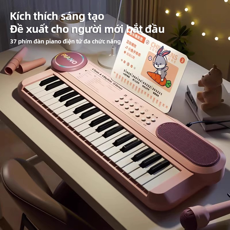 Đàn piano đồ chơi trẻ em điện tử kèm microAYYKX, organ mini nhiều phím, nhạc cụ giáo dục cho bé