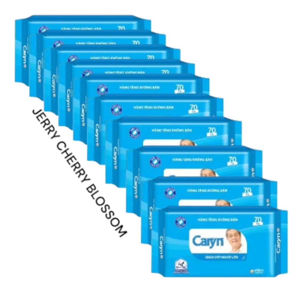 COMBO 10 GÓI KHĂN ƯỚT CARYN 70 TỜ/GÓI