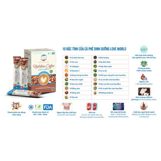 NUTRITION COFFEE LOVE WORLD GIÚP KIỂM SOÁT CÂN NẶNG – 15 GÓI/HỘP