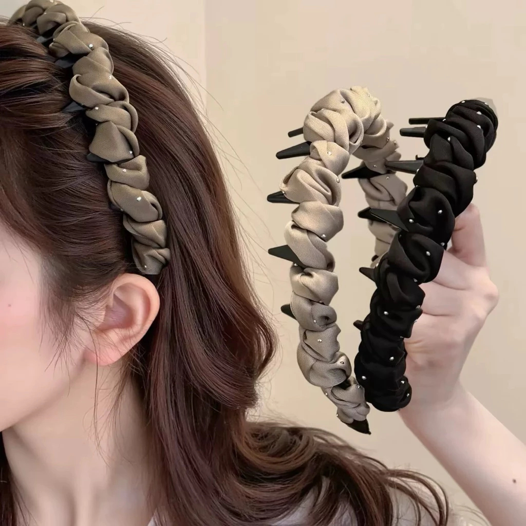 Bờm Tóc, Băng Đô Cài Tóc Bọc Vải Lụa Satine Tạo Kiểu Tóc Phồng Xinh Xắn Thanh Lịch Empoli