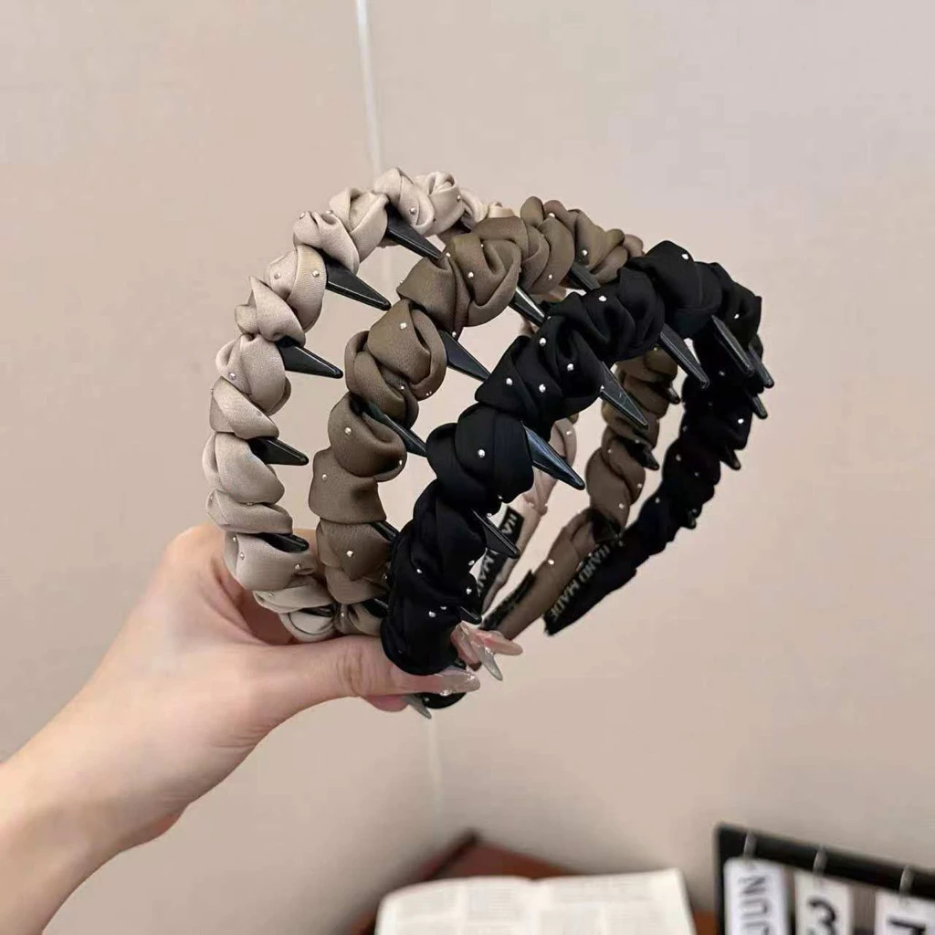 Bờm Tóc, Băng Đô Cài Tóc Bọc Vải Lụa Satine Tạo Kiểu Tóc Phồng Xinh Xắn Thanh Lịch Empoli