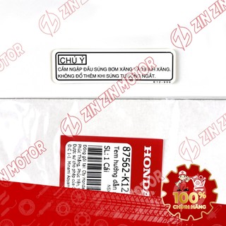 Bộ Tem Thông Số Lead 4Val 125 2025 87505-K2T-V00, 87562-K12-900 Chính Hãng - ZZM