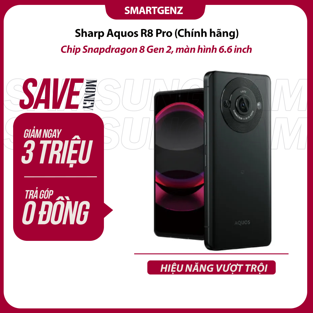 Điện thoại Sharp Aquos R8 Pro (12GB/256GB) chip Snapdragon 8 Gen 2, màn ...
