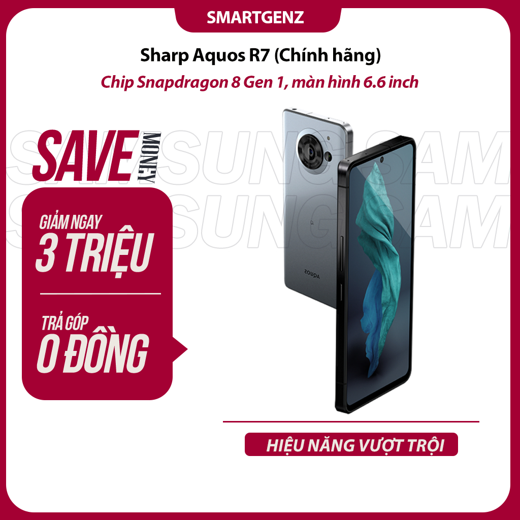 Điện thoại Sharp Aquos R7 (12GB/256GB) chip Snapdragon 8 Gen 1, màn ...