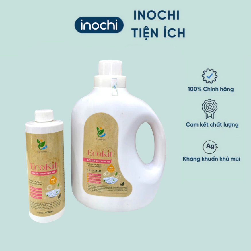 [HÀNG HỮU CƠ] Nước giặt quần áo hữu cơ sinh học EcoKit an toàn cho cả trẻ sơ sinh