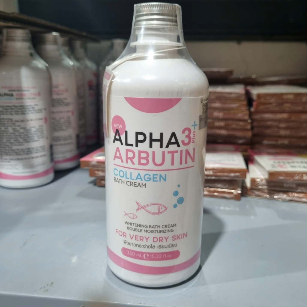 Sữa tắm dưỡng sáng da, cấp ẩm  Alpha Arbutin Olay 3+ Plus Collagen Bath Cream - 350ml