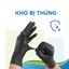 Găng tay y tế màu đen không bột, thích hợp cho thẩm mỹ viện, xăm hình và nhà hàng
