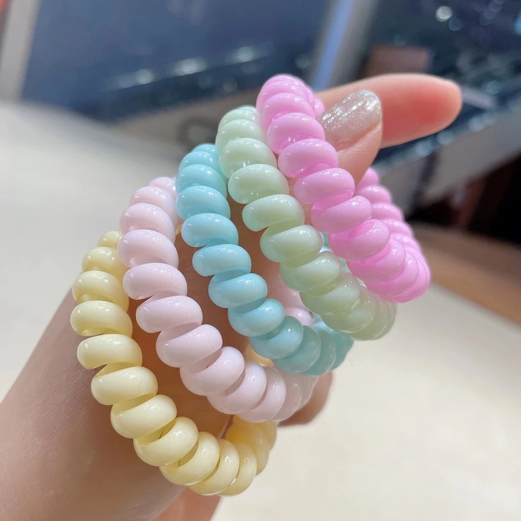 Combo 5 Dây Buộc Tóc Lò Xo Nhiều Màu Đơn Giản Không Làm Gãy Tóc Không Đau Tóc Phụ Kiện Tóc Nữ