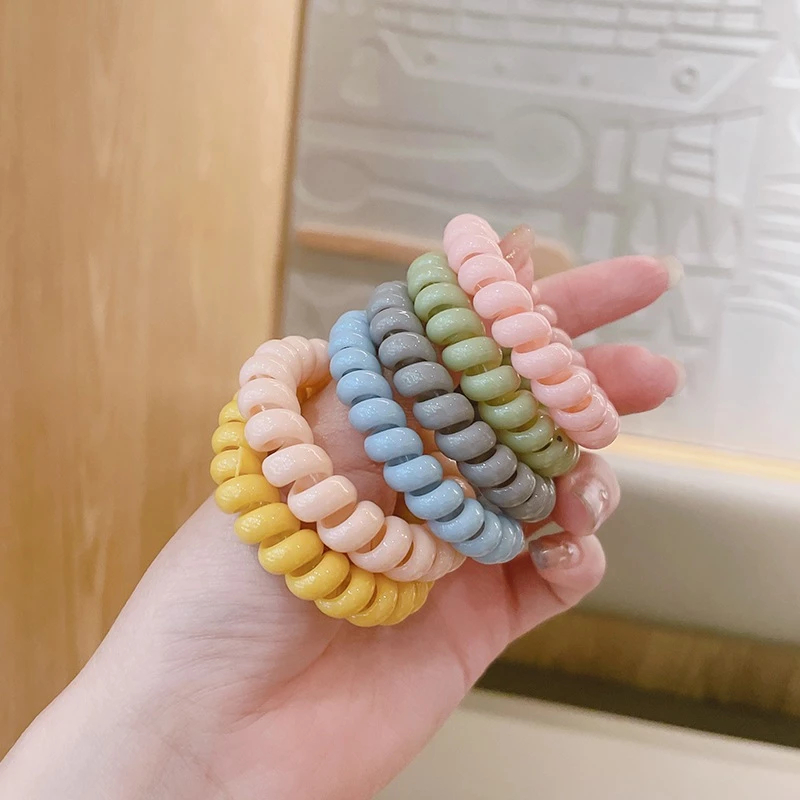 Combo 5 Dây Buộc Tóc Lò Xo Nhiều Màu Đơn Giản Không Làm Gãy Tóc Không Đau Tóc Phụ Kiện Tóc Nữ