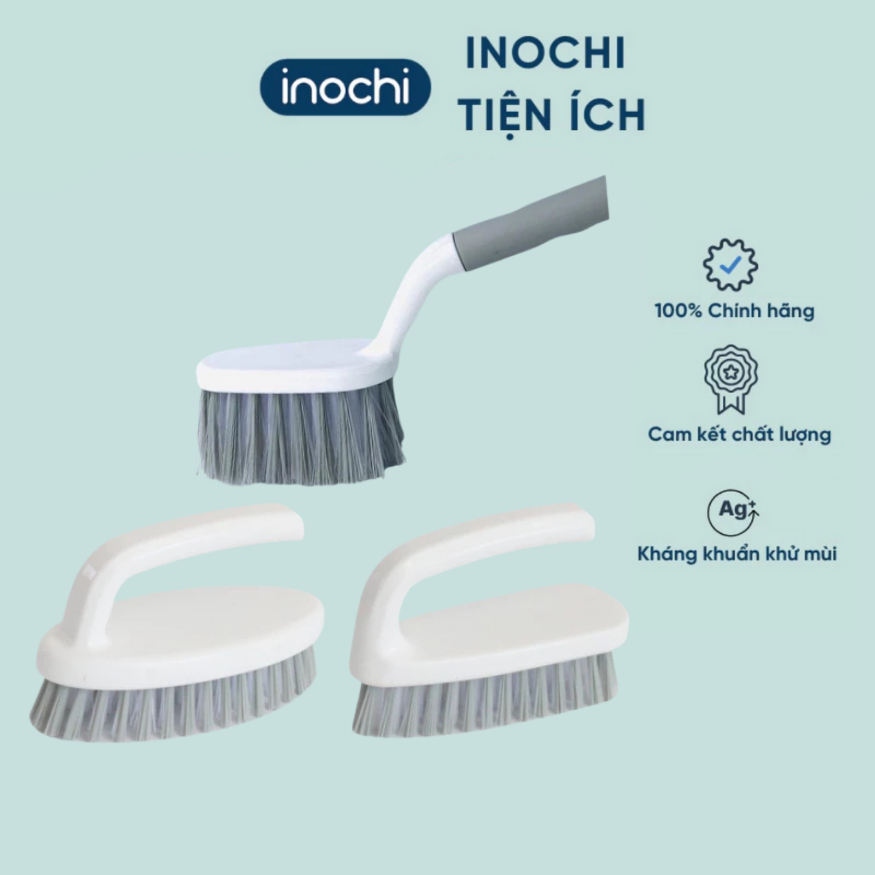 Bàn chải nhà tắm cán dài /đầu tròn/đầu vuông Kirei - CHÍNH HÃNG INOCHI
