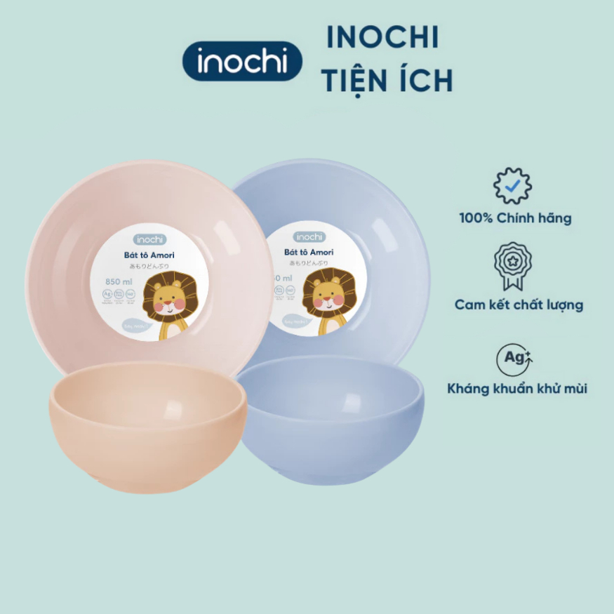 Bát nhựa, chén nhựa cao cấp nhiều màu Amori 415ml và 850ml - CHÍNH HÃNG INOCHI