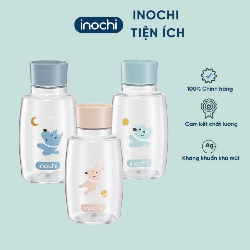 Bình nước cho bé mang đi học gọn nhẹ, dễ thương Inochi - GOKI PLANET dung tích 350ml