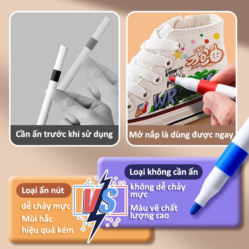 Hộp Bút Màu Acrylic, Mực Đều Không Lem, Màu Đẹp Sắc Nét, Phù Hợp Cho Bé Và Người Lớn