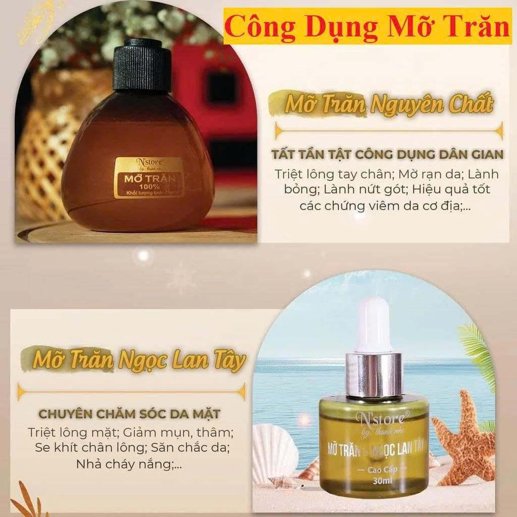 Mỡ trăn N STORE triệt lông, mỡ trăn N STORE wax lông gia nhiệt, dương mềm da, lành vết bỏng, giảm thâm  Chính Hãng