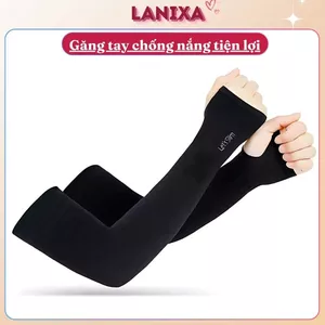 Bao tay chống nắng nam nữ chống tia UV thoáng mát xỏ ngón tiện lợi LANIXA T15