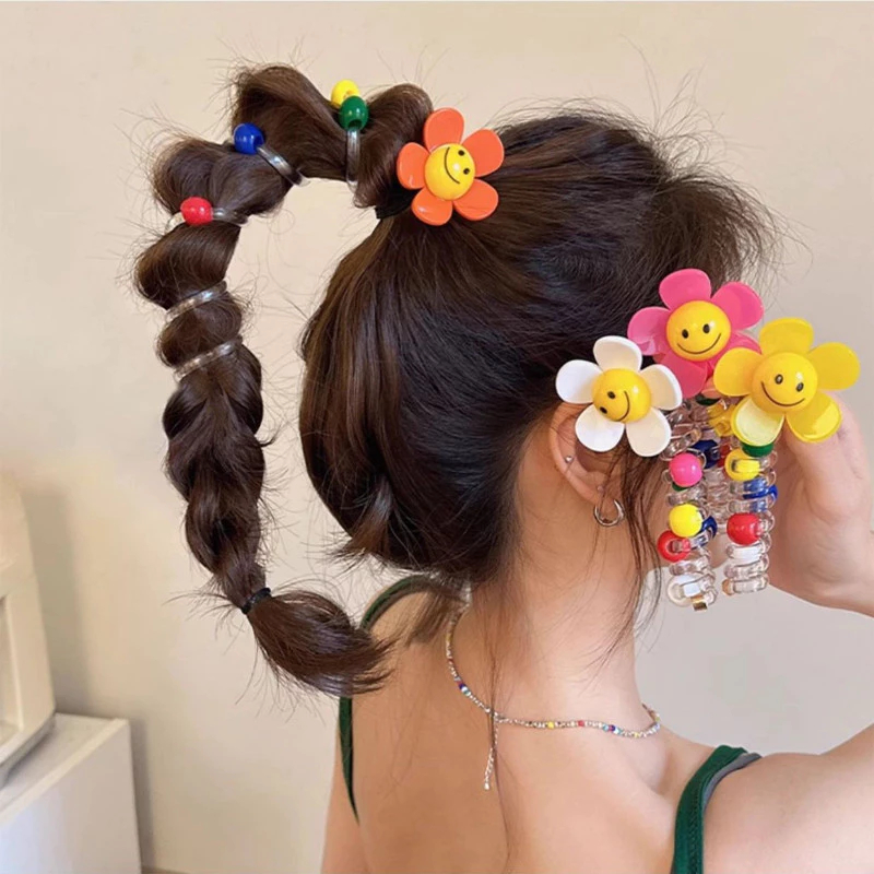 Tổng Hợp Dây Cột Tóc,Dây Buộc Tóc Lò Xo Xoắn Nhiều Kiểu Tạo Kiểu Đuôi Ngựa Màu Sắc Xinh Xắn Xễ Thương