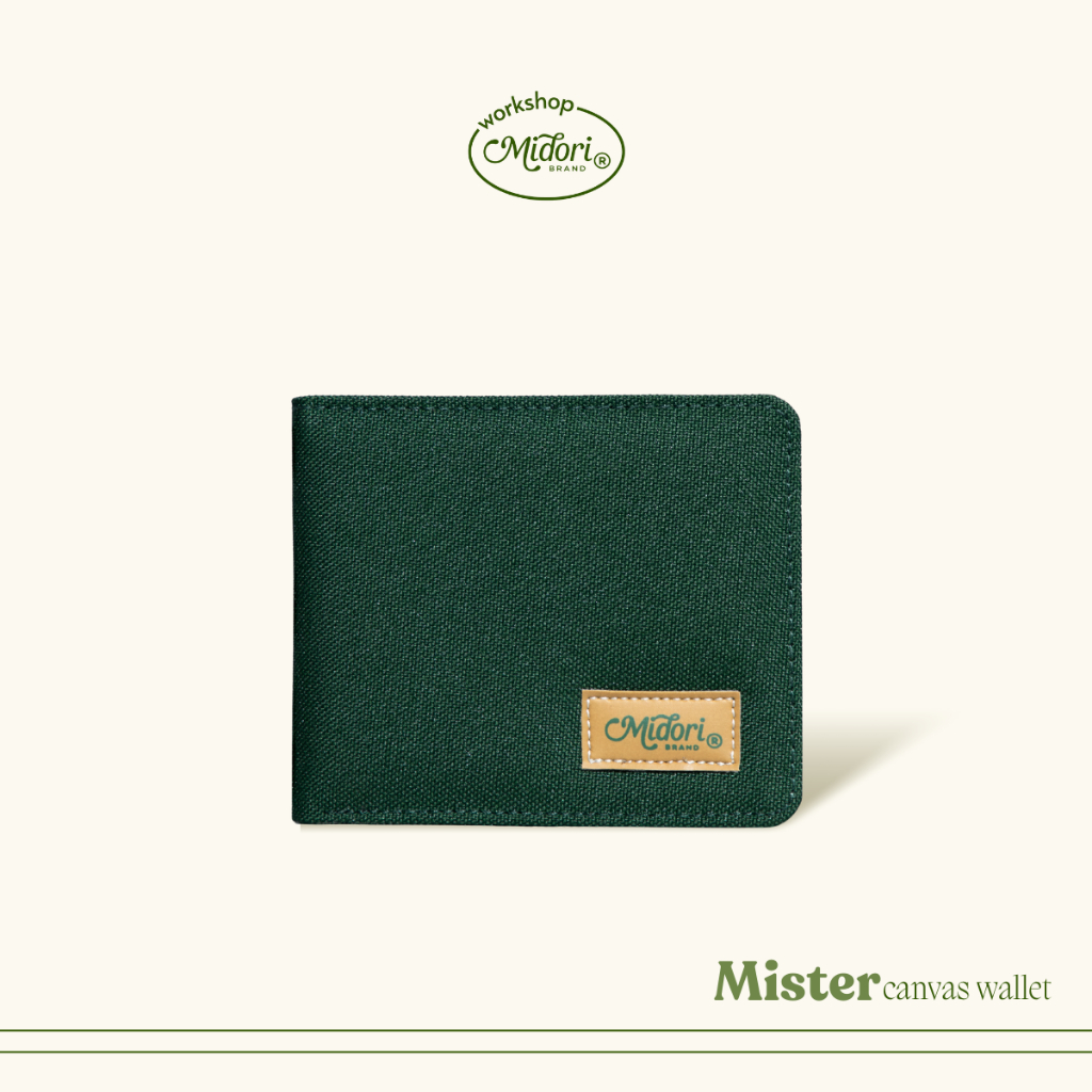 Ví Vải Đứng Nam Nữ Mister Bóp Đựng Tiền Thẻ Nhiều Ngăn Polyester | Mi Midori