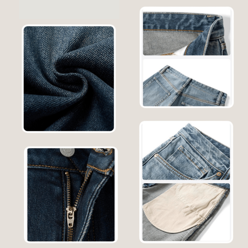 Quần Jean Nam Form Reguilar Màu Dusty Wash Cao Cấp, Quần Dusty Blue Vải Jean Mềm Dày Dặn Có Bigsize