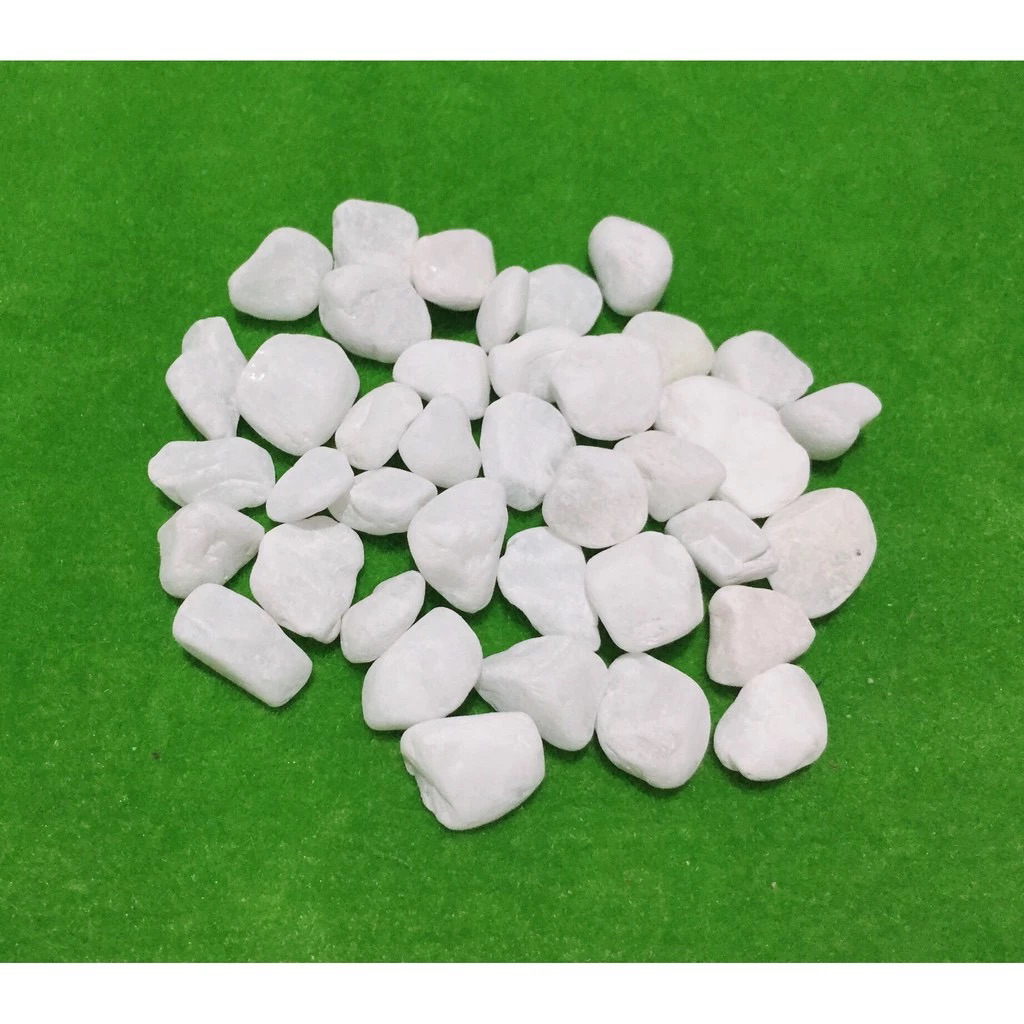 Sỏi trắng/ sỏi màu túi 1kg trang trí chậu cây, rải thảm ban công, sân vườn