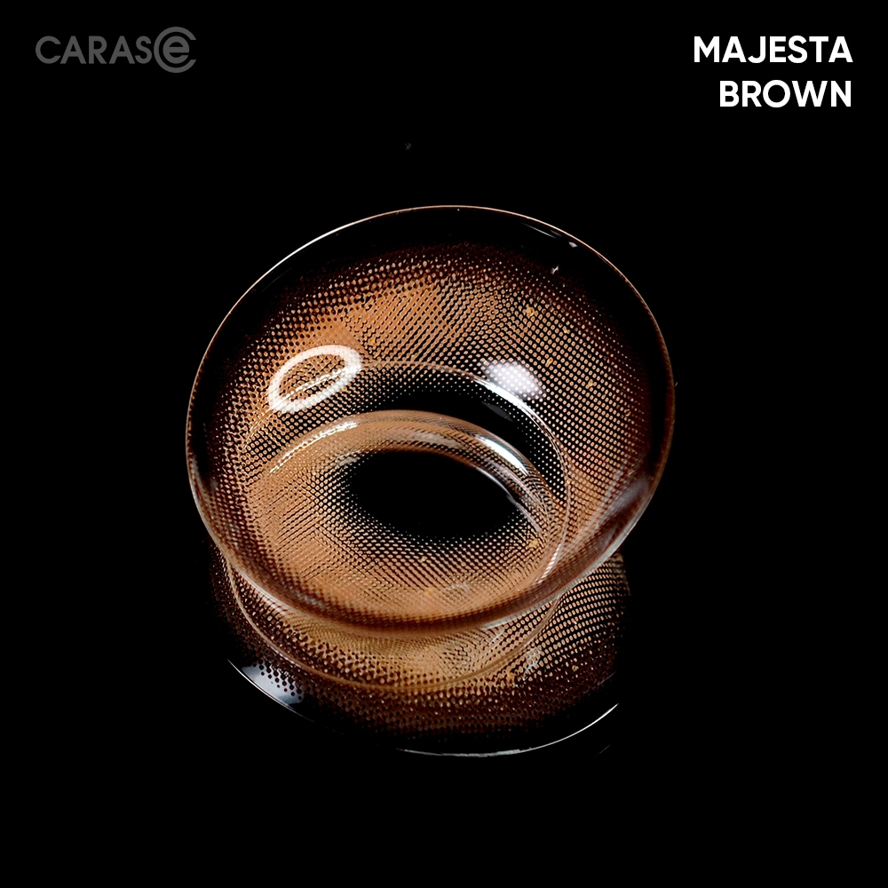 [1 chiếc] Kính áp tròng khoá ẩm 8H 1 Tháng Màu Nâu Sẫm CARASE, Lens cận MAJESTA BROWN