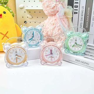 Đồng Hồ Báo Thức Mini Trong Suốt DIDOOGLT Dễ Thương Hình Gấu Pastel – Đồng Hồ Để Bàn Trang Trí, Báo Thức Học Tập