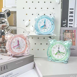 Đồng Hồ Báo Thức Mini Trong Suốt DIDOOGLT Dễ Thương Hình Gấu Pastel – Đồng Hồ Để Bàn Trang Trí, Báo Thức Học Tập