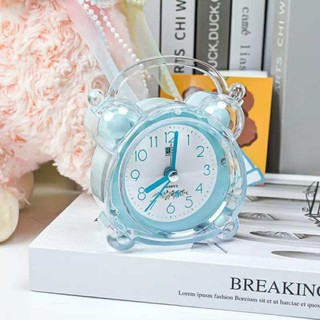 Đồng Hồ Báo Thức Mini Trong Suốt DIDOOGLT Dễ Thương Hình Gấu Pastel – Đồng Hồ Để Bàn Trang Trí, Báo Thức Học Tập