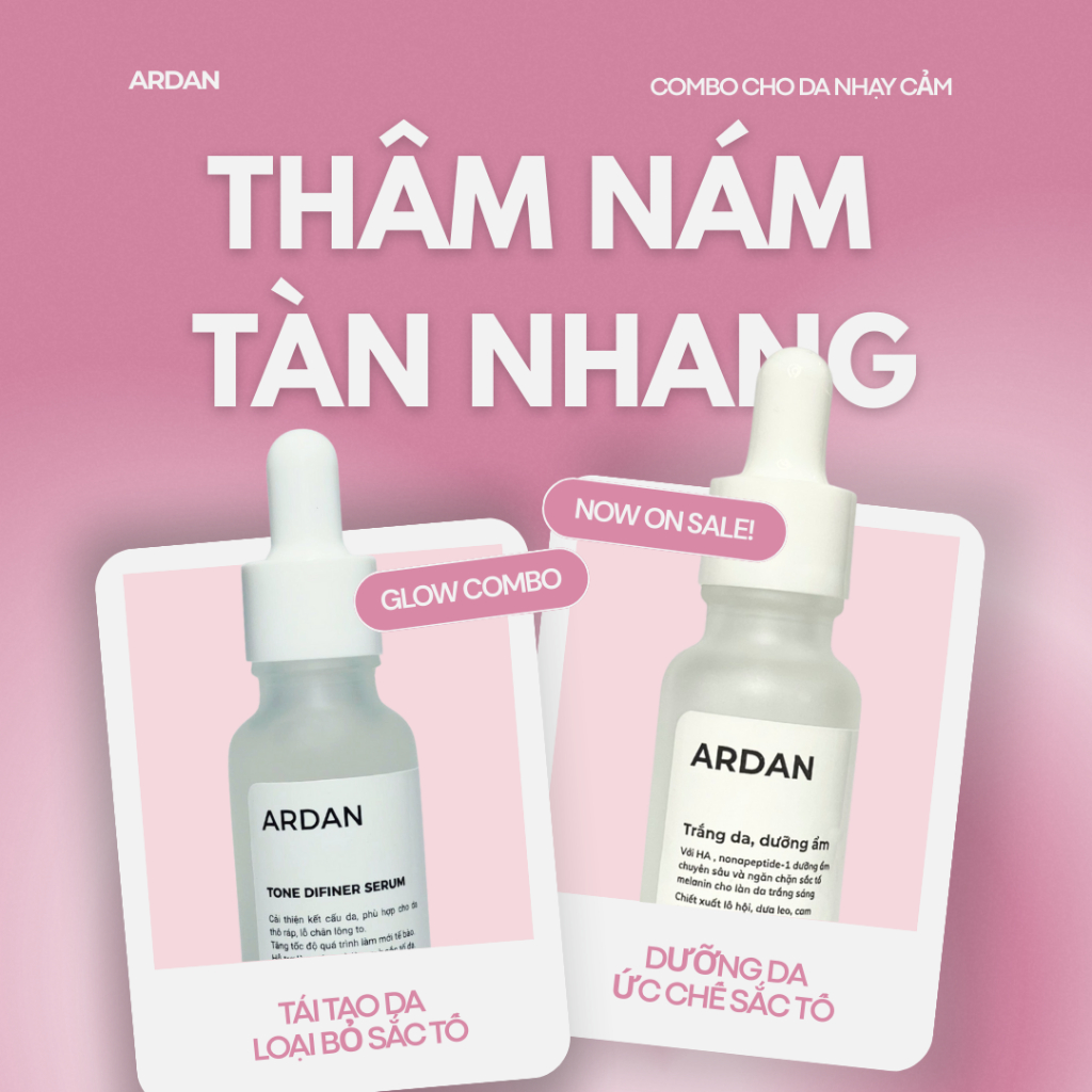 COMBO Dành Cho Da Thâm Sạm, Nám, Tàn Nhang - Tái Tạo Da, Đồng Đều Màu Da, Chăm Sóc Da Chuyên Sâu